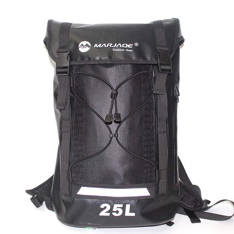 25L Waterproof Bag PVC Dry Sack Outdoor Camping Climbing Hiking Shoulder Bag Pack River Tracing Rafting Waterproof Backpack: Black