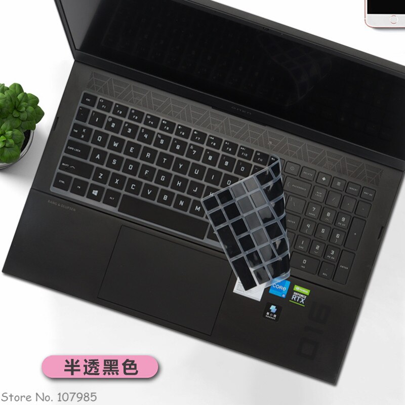Silicone Clear TPU Laptop keyboard Cover Protector Skin For HP Victus 16.1&quot; Gaming Laptop / HP Victus 16 inch Notebook: Black