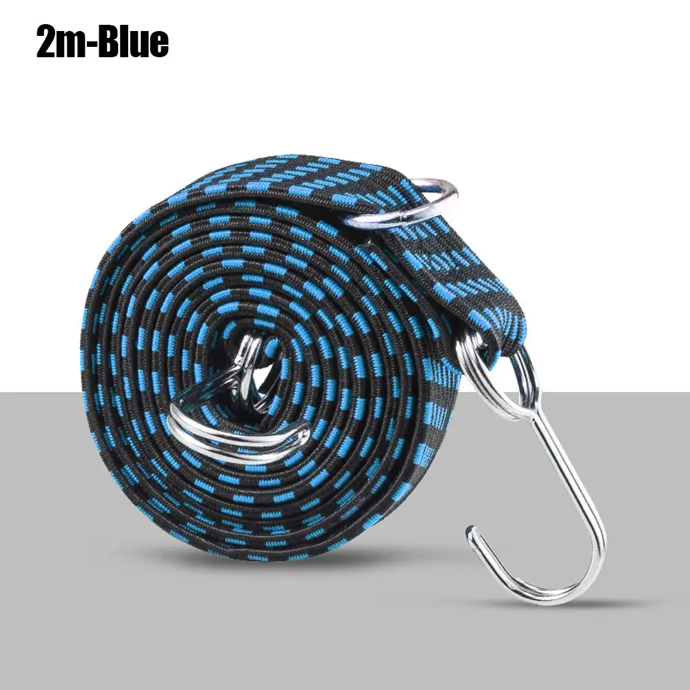 Motorcycle Bicycle Elastics Rubber Luggage Rope Cord Hooks Bikes Rope Tie Luggage Roof Rack Strap Fixed Band Moto Accessories: Clear