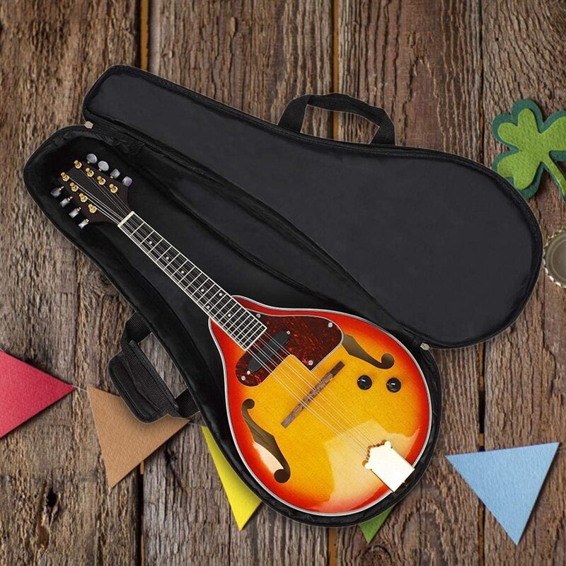 Hk. Lade Mandoline Tas Zachte A & F Stijl Mandoline Gig Bag Met Verdikte Katoen Padding-Handvat & Schouder band