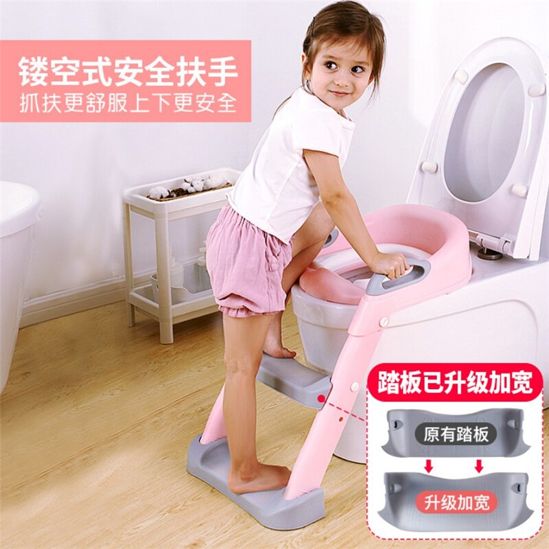 Baby Potty Training Seat Folding Children Pot Infant Baby Potty Seat with Ladder Baby Toilet Training Chair for Baby Boys Girls