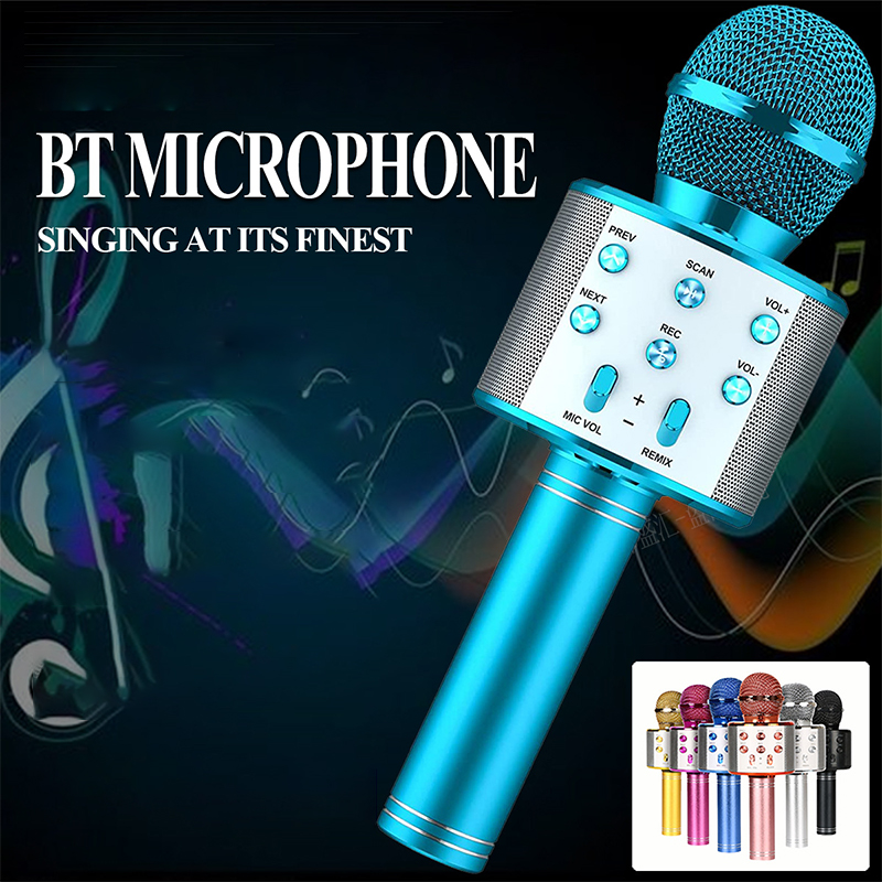 Karaoke Wireless Microphone Mic For Cell Mobile Phone Do Singing Bluetooth Condenser Mikrofon Blutooth Smartphone Micro DJ Audio