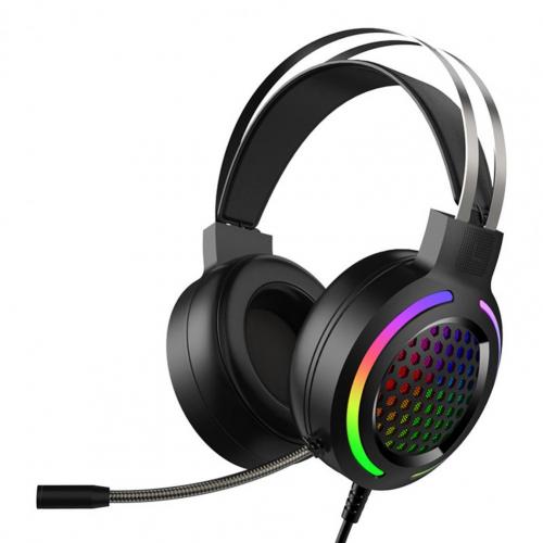 M12 Noise Reduction RGB Lighting 7.1 USB Wired Headphone Gaming Headset with Microphone for Desktop Computer Laptop: Black