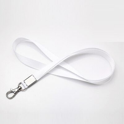 1pcs Lanyards ID Badge Holder ID Card Pass Straps Badge Key Holder Keychain: White
