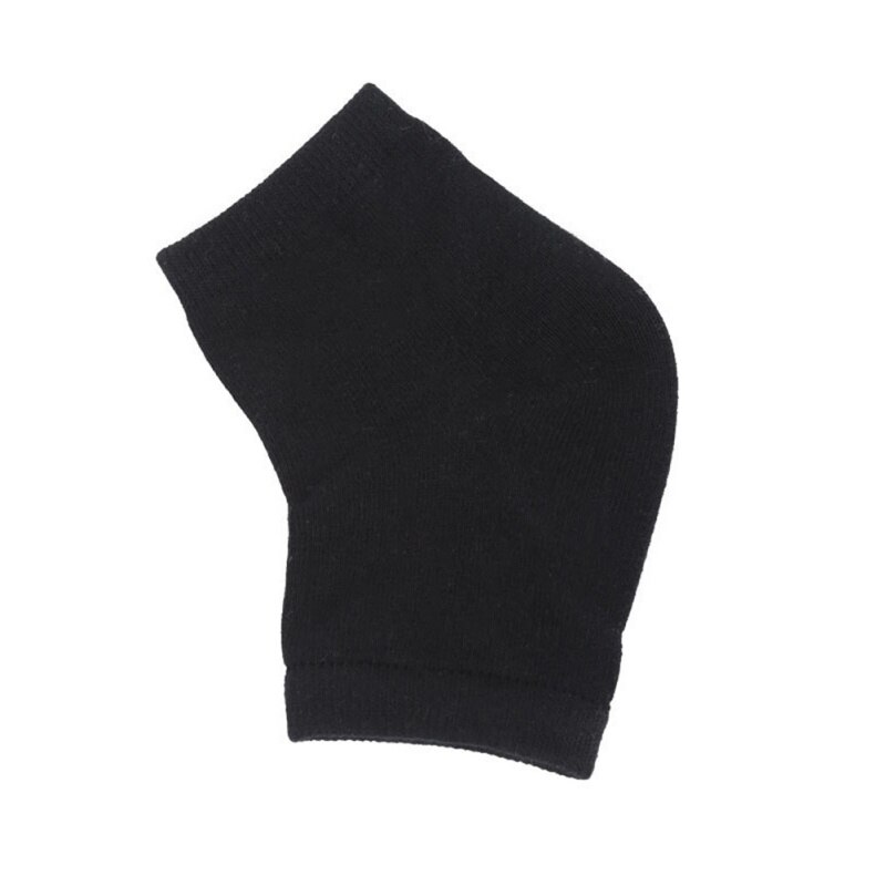 Nouveaux hommes femmes sport cheville anfissuré chaussettes talon douleur coussin Silicone Gel chaussette talon casquette chaussette hydratant cheville chaussette: Noir