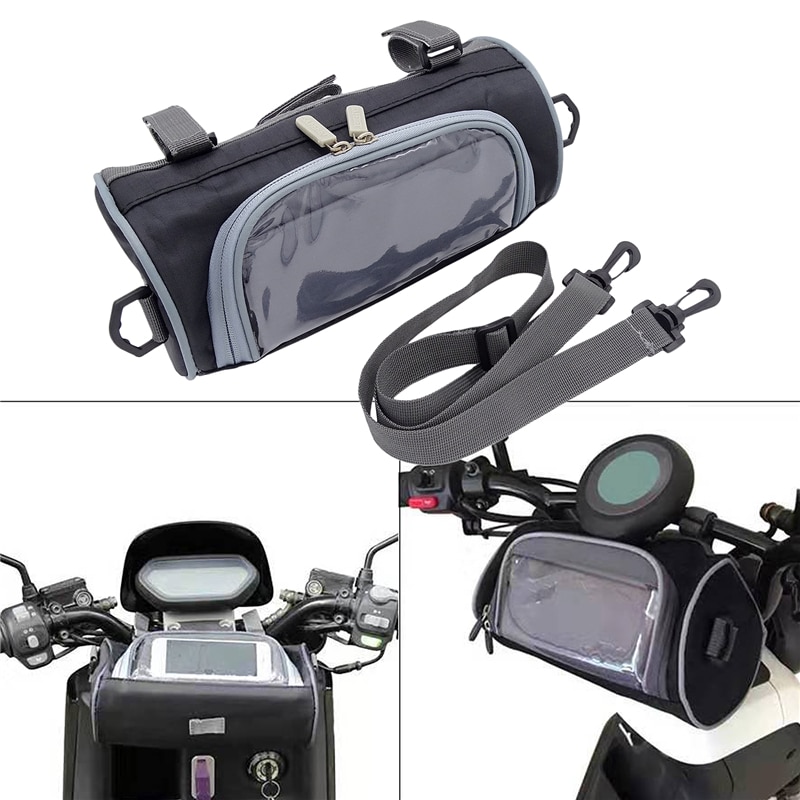 Wasserdichte Motorrad Werkzeug Taschen Schwarz Rolle Kopf Tasche Schmutz Grube Fahrrad Sattel Teil Motorrad Telefon Halfter Mobilen Ständer Tasche