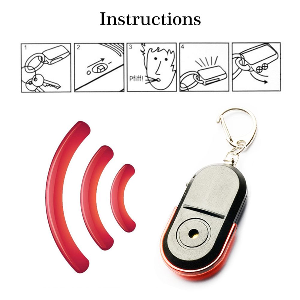 1PC Mini LED Licht Anti-Verloren Alarm Finder Pfeife Klang Lokalisierer Schlüssel Ring Tragbare Anti-Verloren Alarm schlüssel Lokalisierer Finder Keychain