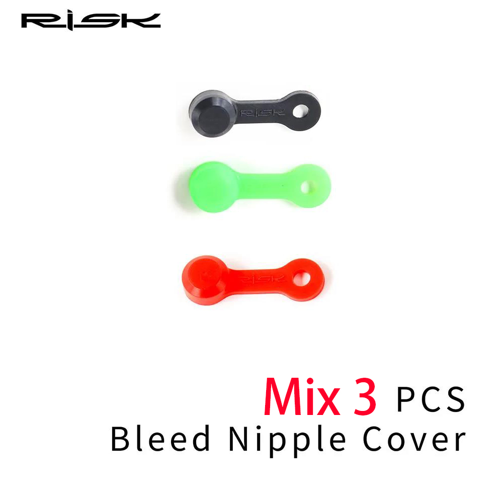 RISK MTB Bike Silica Gel Bleed Nipple Cover Dust Cap Mountain Bicycle Oil Nipple Set For XT Oil Disc Brake Clamp Accessories: Yellow