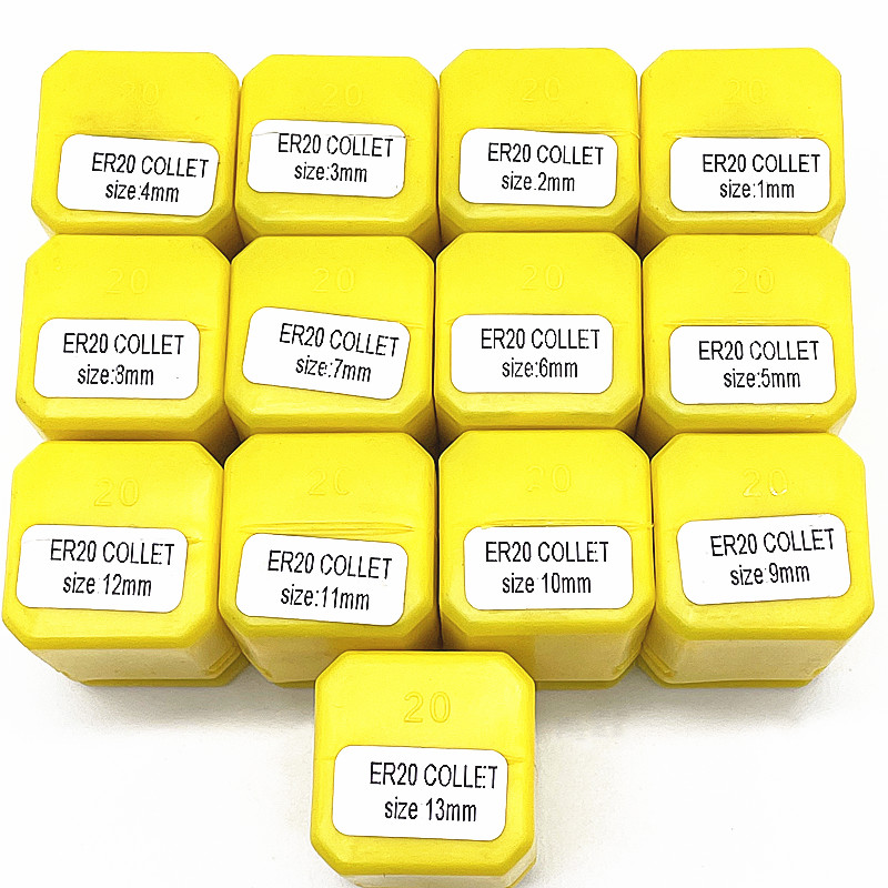 1PCS ER20 1/2/3/4/5/6/7/8/9/10/11/12/13 MM chuck Accuracy 0.008mm for CNC milling tool holder Engraving machine spindle motor