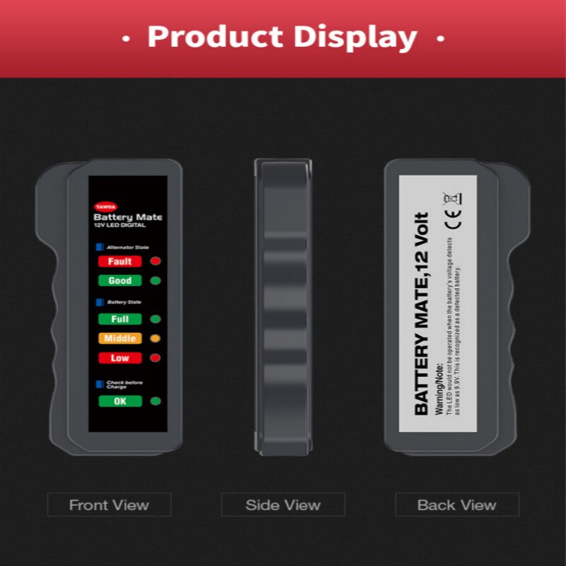 6 LED Mini 12V Car Battery Tester Digital Alternator Tester Lights Display Car Diagnostic Tool Auto Battery Tester Car Tools