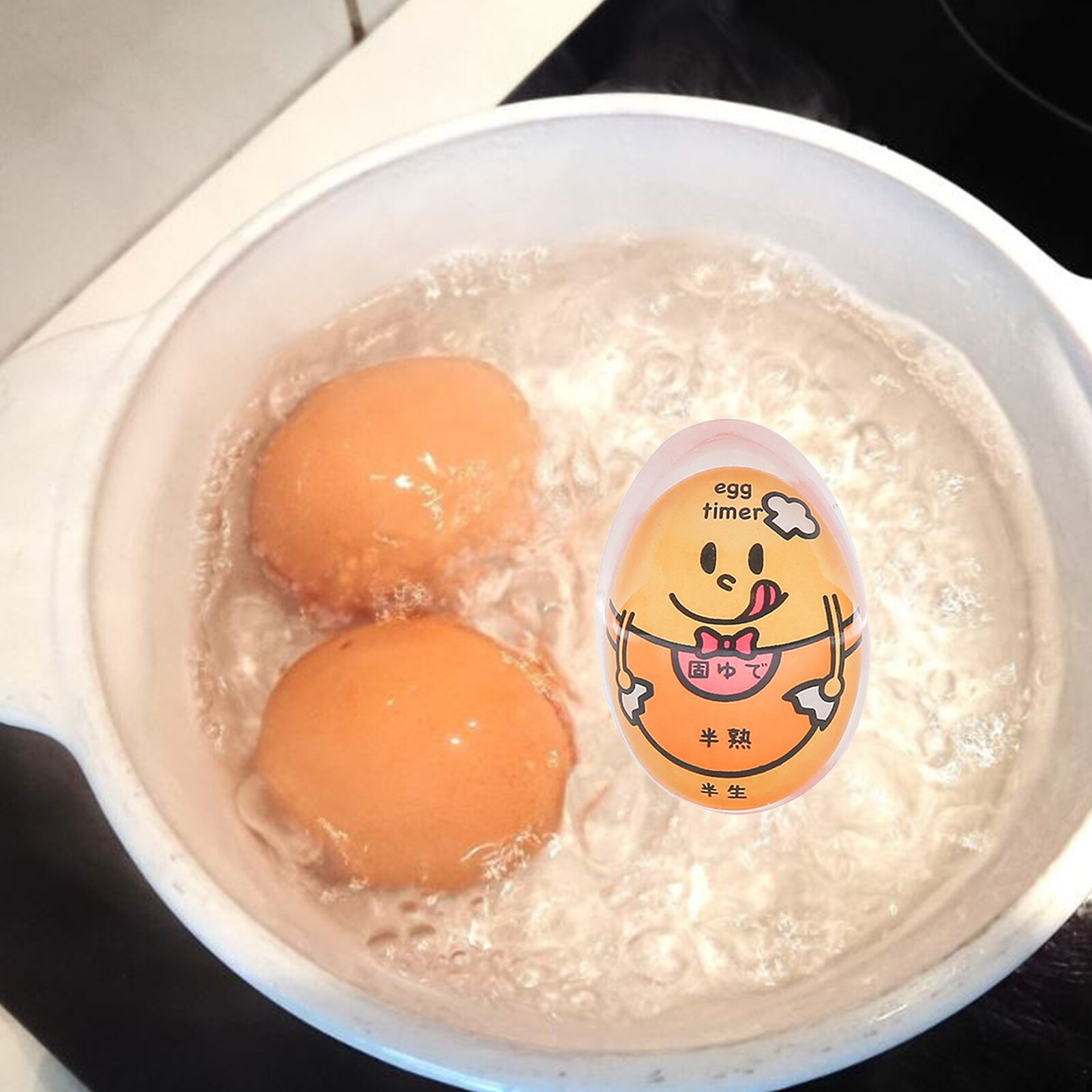 Japanese-style Color Changing Egg Timer Silicone Material Perfect Boiled Eggs By Temperature Kitchen Helper Timer Tools