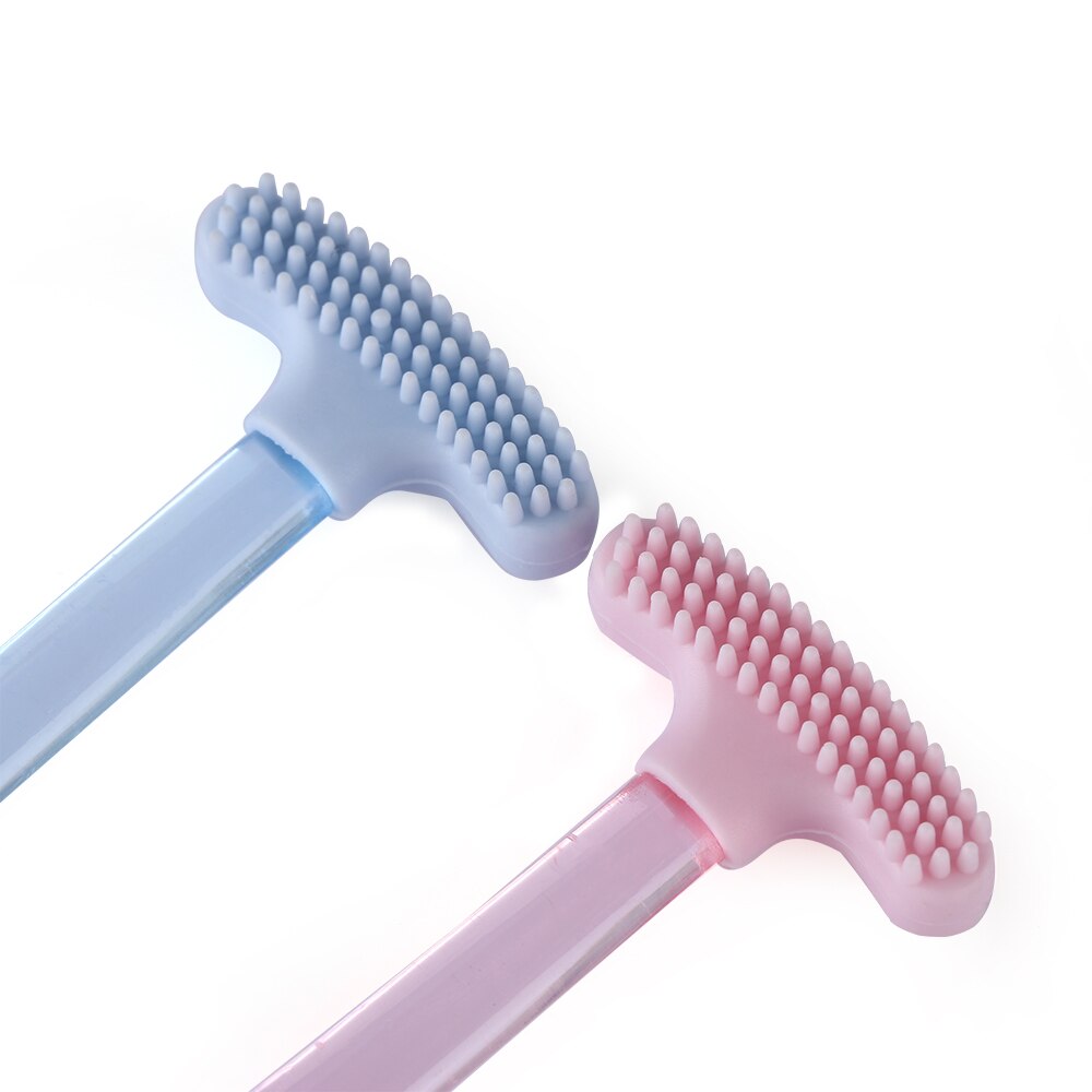 Raspador de lengua de silicona Oral lengua cepillo limpiador aliento fresco limpieza de la lengua cepillo de dientes higiene Oral herramientas de cuidado de salud