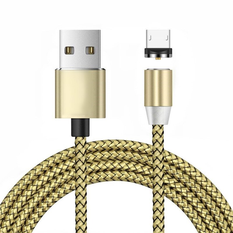Snel opladen micro usb type c magneet telefoon oplaadkabel voor samsung galaxy  a20 a20e a30 a40 j4 j6 a6 a8 plus  a7 a9: Goud / Voor micro-usb