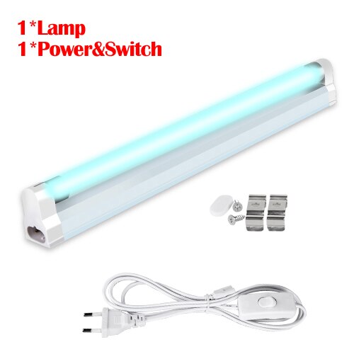 T5 Uv Sterilisator Uvc Lamp 6W 8W Uvc Led Desinfectie Licht Buis Uv Sterilisator T5 Gloeilamp Ozon desinfectie: 1 Lamp With Power / 6W 220V