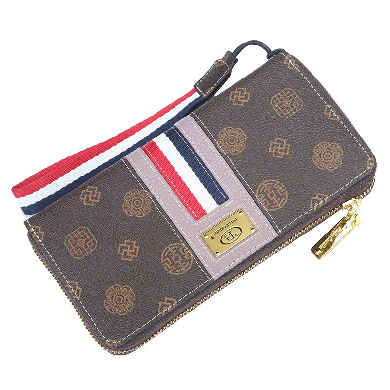 Billeteras largas para mujer, Cartera de grande de para mujer, tarjetero de cuero PU, monedero de para mujer, billetera con cremallera y borlas para niña: 1-type1