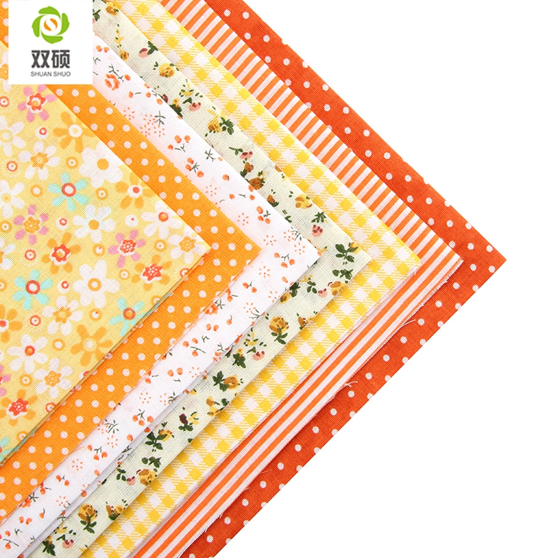 ShuanShuo 50x50 cm Normale 8 soort verschillende Series Patchwork Katoen Stof Fat Quarter Bundel Voor DIY Naaien stof