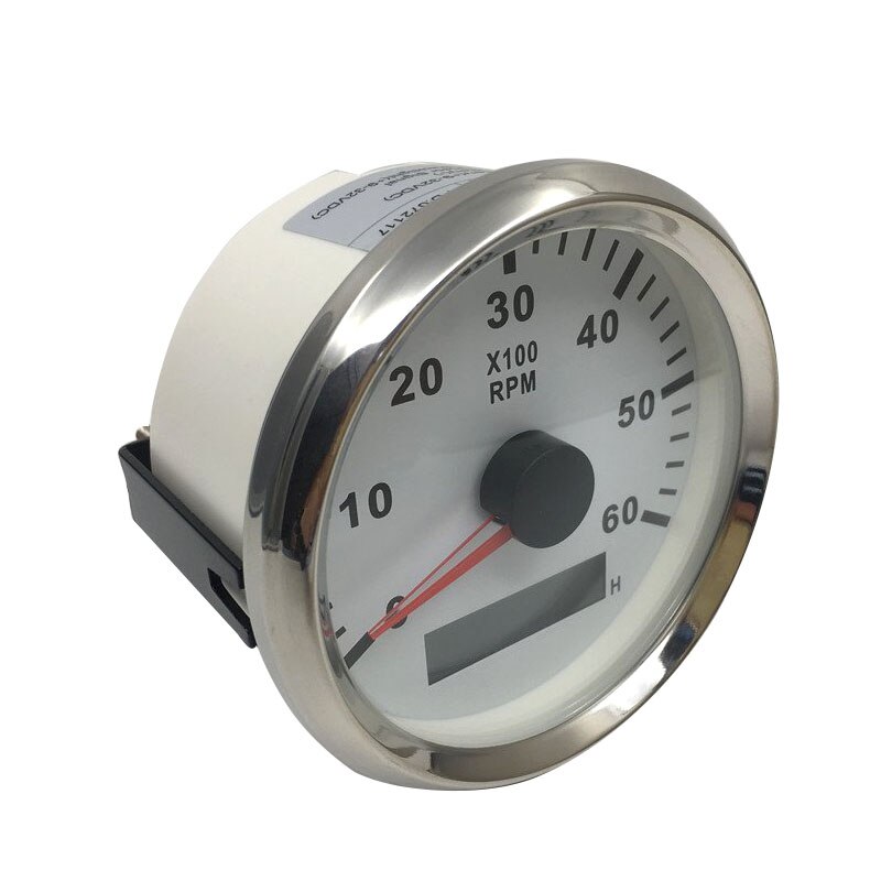 Neue Universal- 85mm Marine Außenborder Drehzahlmesser 6000 RPM Mit LED Betriebsstundenzähler Stiefel Lkw Auto RV Wasserdicht Meter