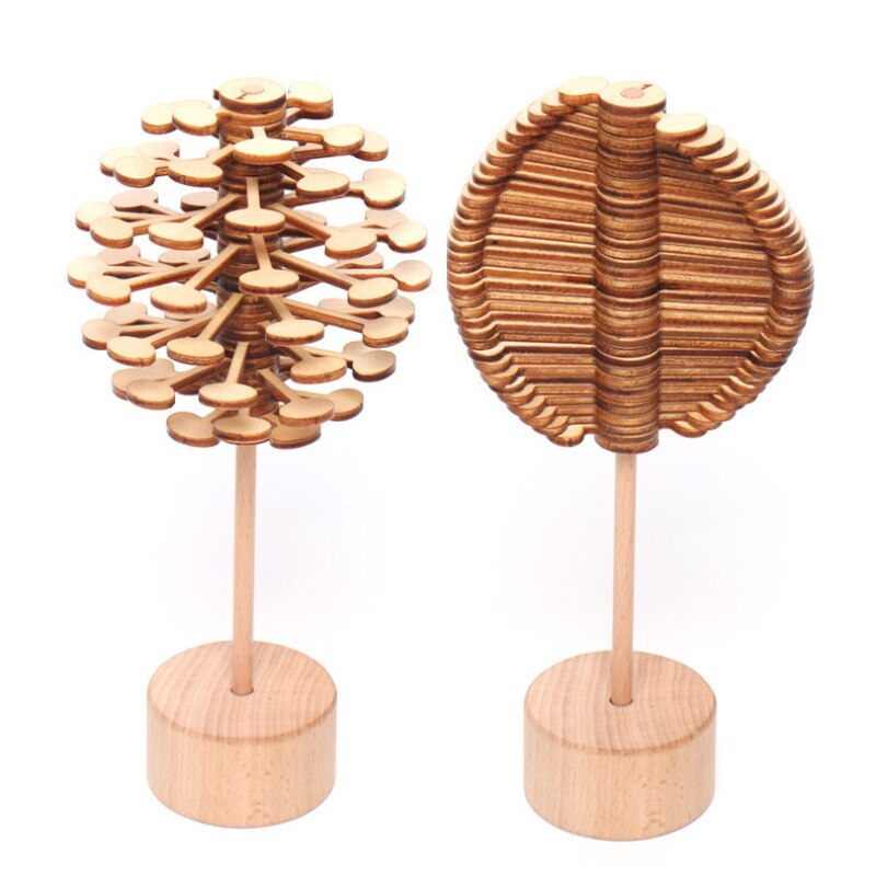 Rotating Lollipop Art Decor Wand Stress Relief Toy Office Decompression Boy Girls Toy Candy Wooden Wand Stress Relief: primary color