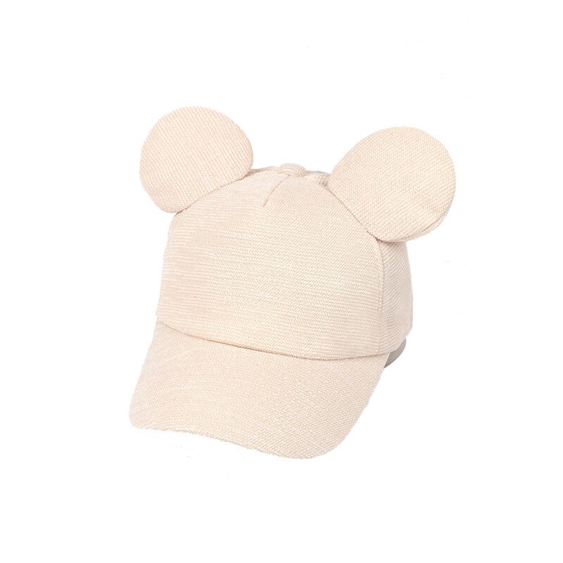 Niños gorra de béisbol con para orejas verano niños niña niño gorra de Sol de algodón gorra de béisbol, de hip hop niñas sombrero Czapka Z Daszkiem: beige