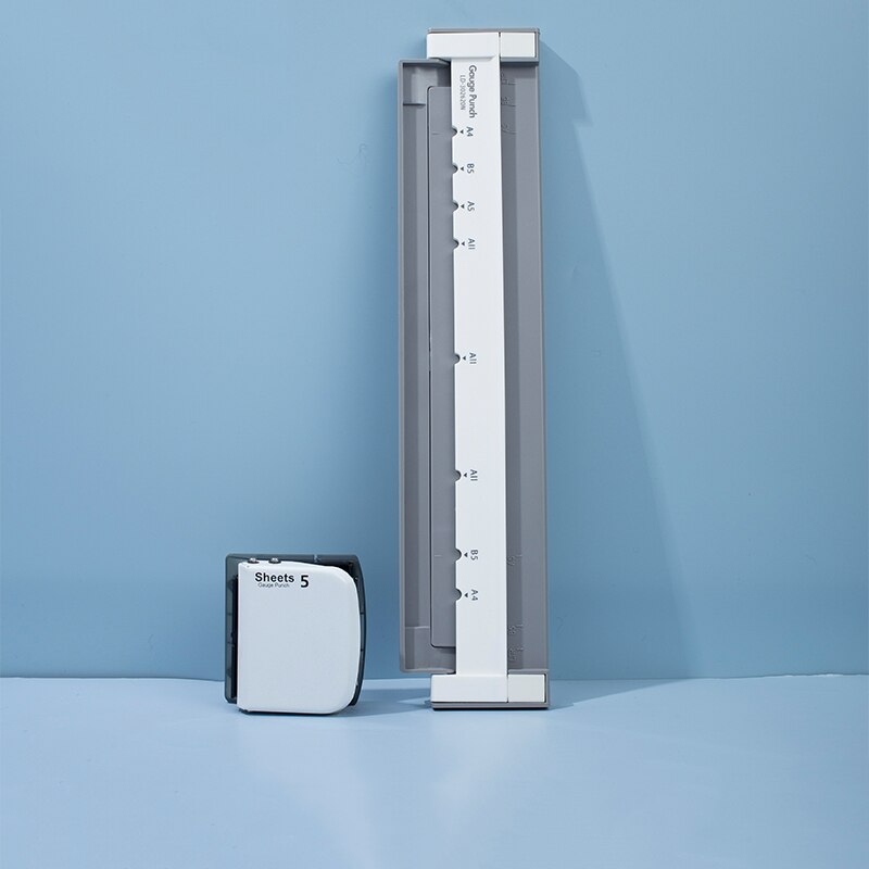 Multifunctional A4 Paper 30-hole Multi-hole Punch B5 26-hole A5 20-hole Binding Clip Daolin Loose-leaf Punch Diy Manual Punch: A  gray