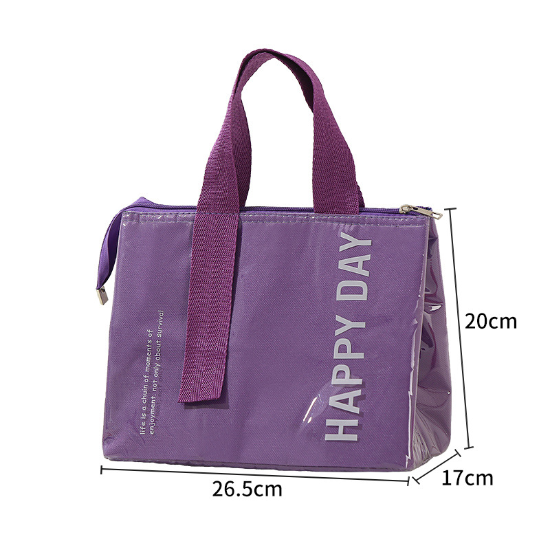 Insulated Lunch Box Bag Student Work Office Picnic Thermal Bento Box Bag Outdoor Travel Preservation Handheld Picnic Package: black