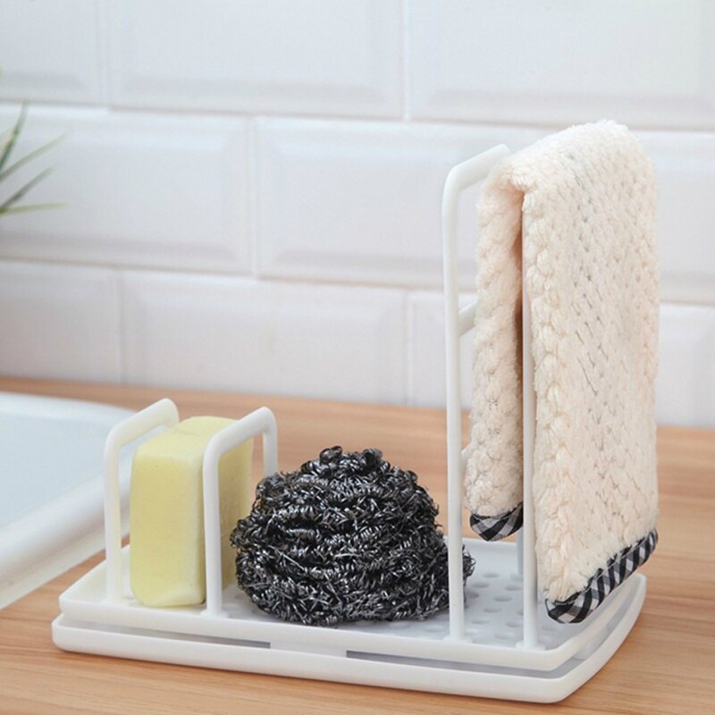 Escurridor de vajilla multifuncional, accesorios de cocina, escurridor de tela sin perforaciones, esponja, estante de jabón, utensilios de cocina