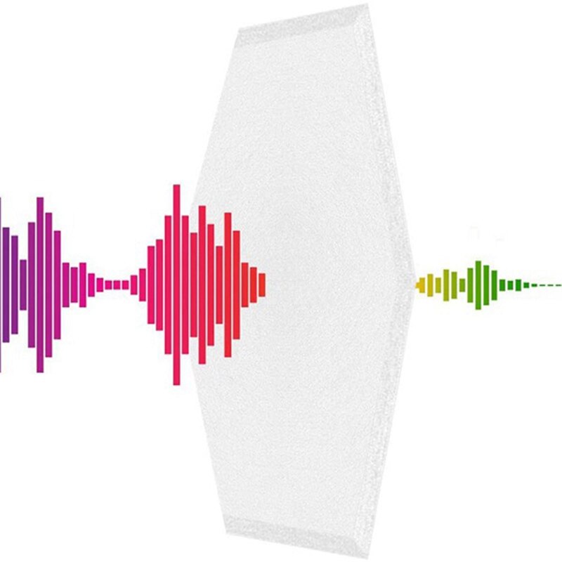 18 Pack Hexagon Acoustic Panels Beveled Edge Sound Proof Foam Panels,Sound Proofing Padding for Wall Decor,Studio&amp;Office