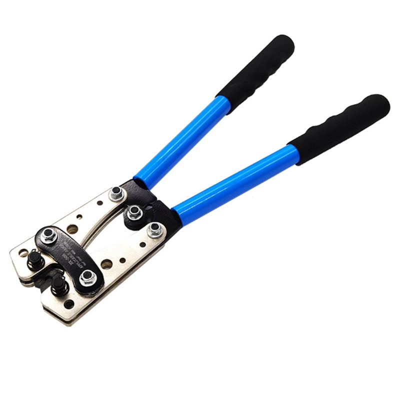 HX-50B Cable Lug Crimping Tool for Heavy Duty Wire Lugs,Battery Terminal,Copper Lugs AWG 8-1/0 with 60pcs Copper Ring Terminals: without terminals