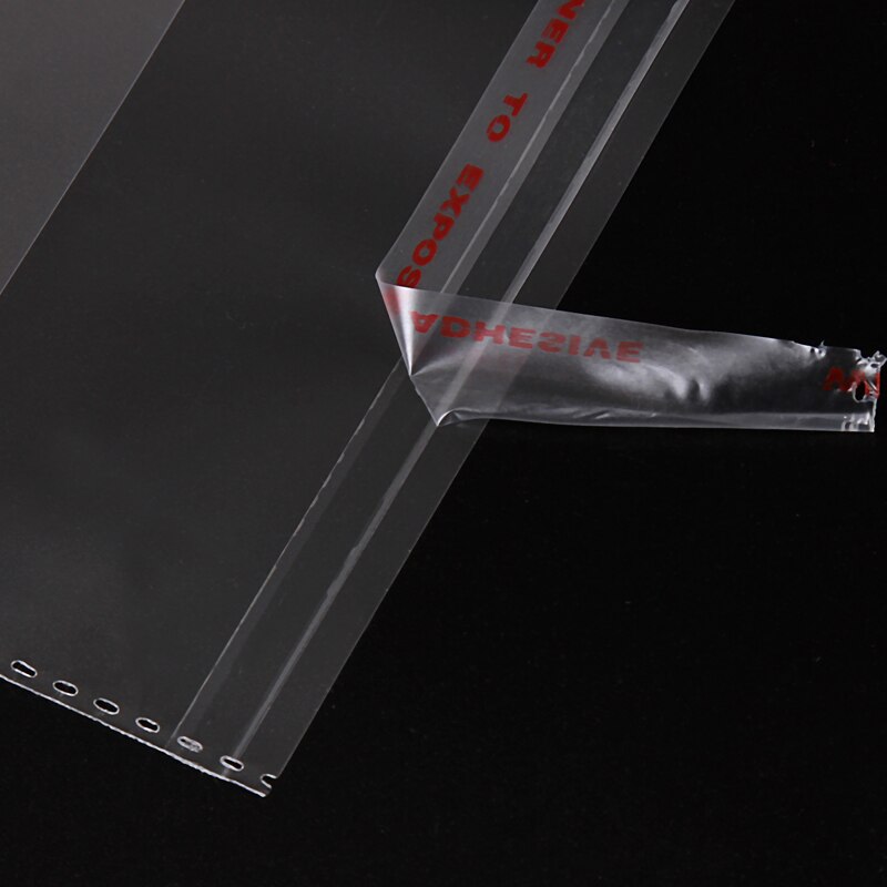 14cm Breed 100p Transparante Zelfsluitende Plastic Zak Sieraden Verpakking Zakken Zelfklevende Resealable Cellofaan Poly OPP tas