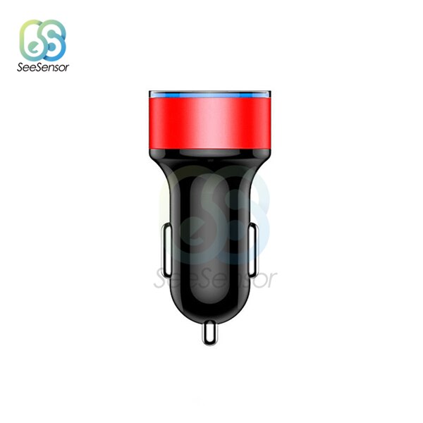 3.1a 5v usb-autolader met led-digitaal display, autolader voor mobiele telefoon, voor xiaomi samsung  s8, iphone 6 , 6s 7 8 plus, tablet: Rood