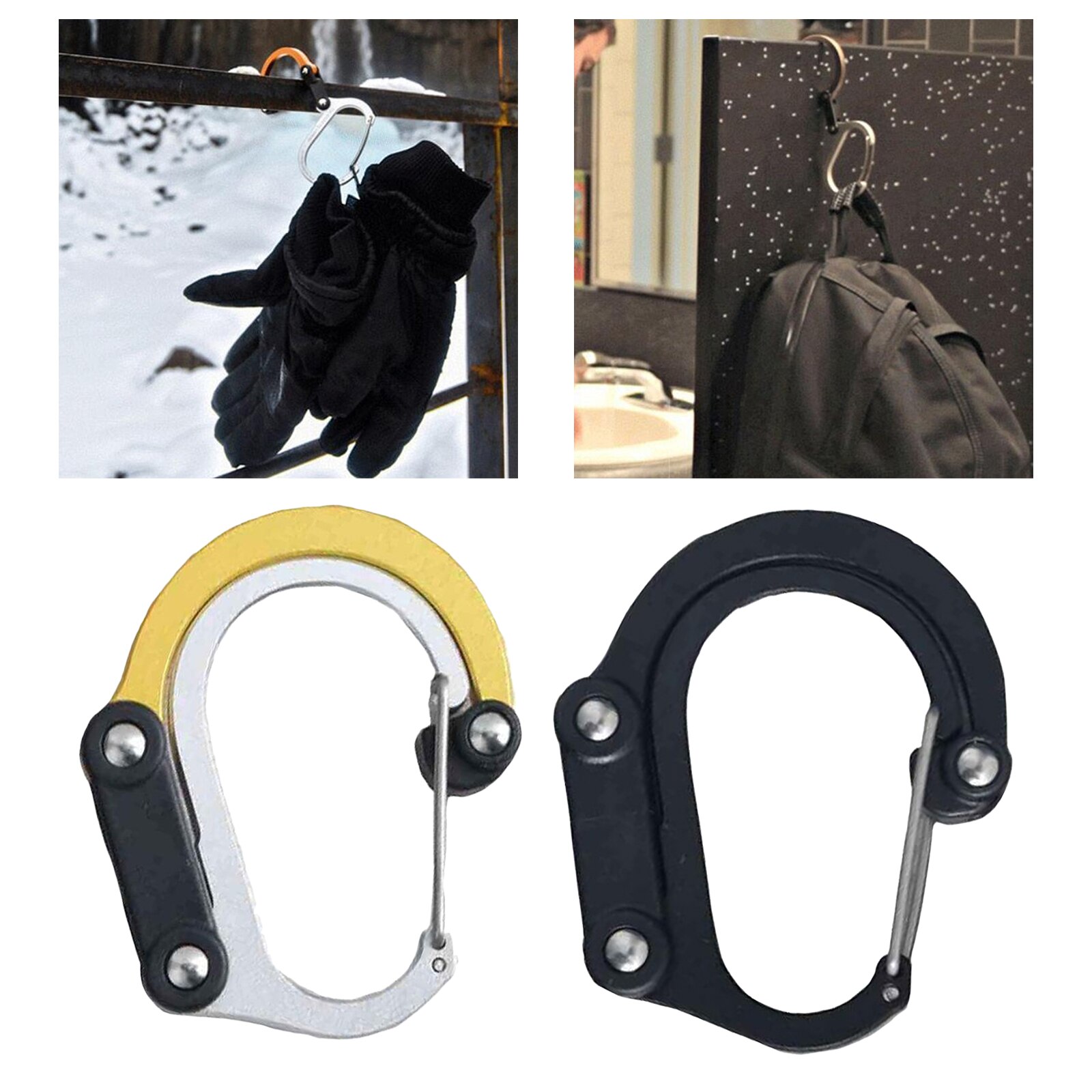 Deluxe Carabiner Clip and Hook for Travel Camping Backpack Outdoor Functional Carabiner Clip D-Ring Fast ing Buckle