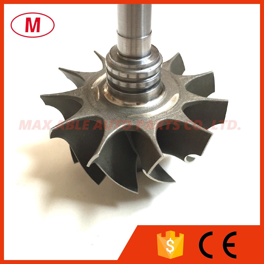 GT2554R/GT2560R 41.70/53.00 11 blades Turbocharger Ball bearing Turbo turbine shaft&wheel/turbine wheel 6.45mm tip height