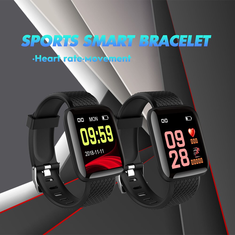 116Plus Intelligente Bt Horloge Fitness Tracker Universele Stappenteller Hartslagmeter Sport Polsband Horloge Fitness Apparatuur