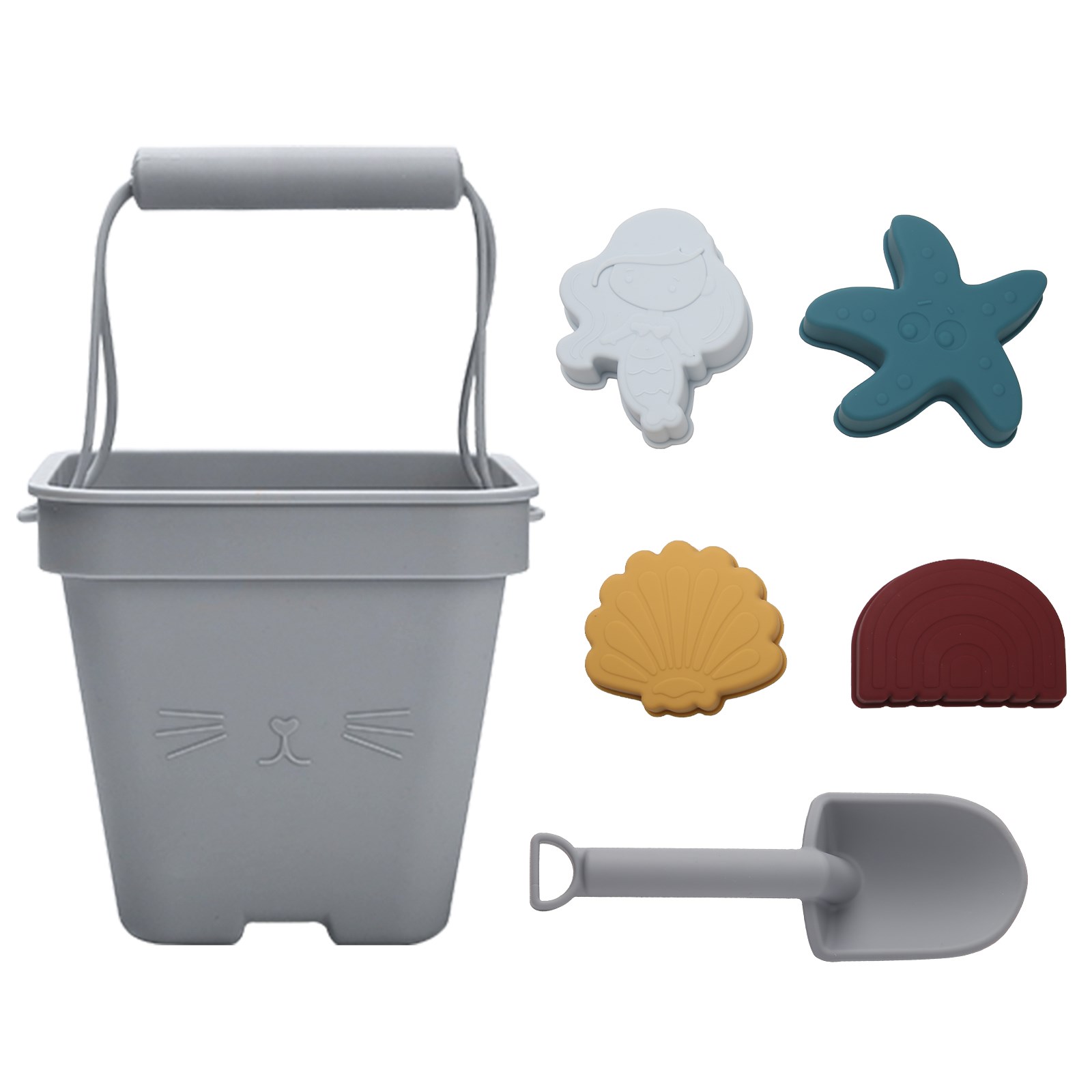 6 Pcs/set Summer Outdoor Children Beach Toys Mini Digging Sand Tool with Shovel Portable Children Bucket Sandbox Toy Kids: 4