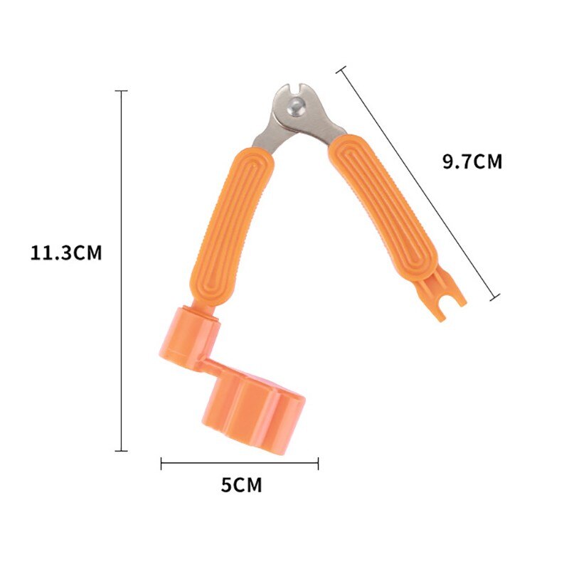 3 in 1 Guitar String Winder Easy to Carry Multi-purpose Electric Wood Guitar Winder Pin Puller String Cutter Guiter Parts