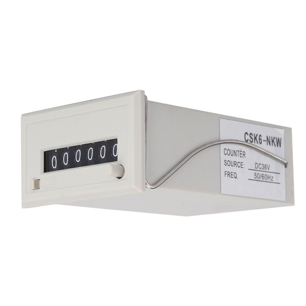 CSK6-NKW Electromagnetic Counter 6 Digit Electronic Pulse Counter DC 36V Tool