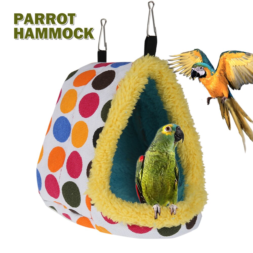 Vogel Papegaai Nest Zachte Pluche Vogel Papegaai Hangmat Warme Opknoping Bed Voor Pet Cave Kooi Hut Tent Speelgoed Huis Voor kleine Dieren