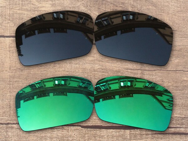 Vonxyz 20+ Color Choices Polarized Replacement Lenses for-Oakley Oil Drum Frame: Black and Jade