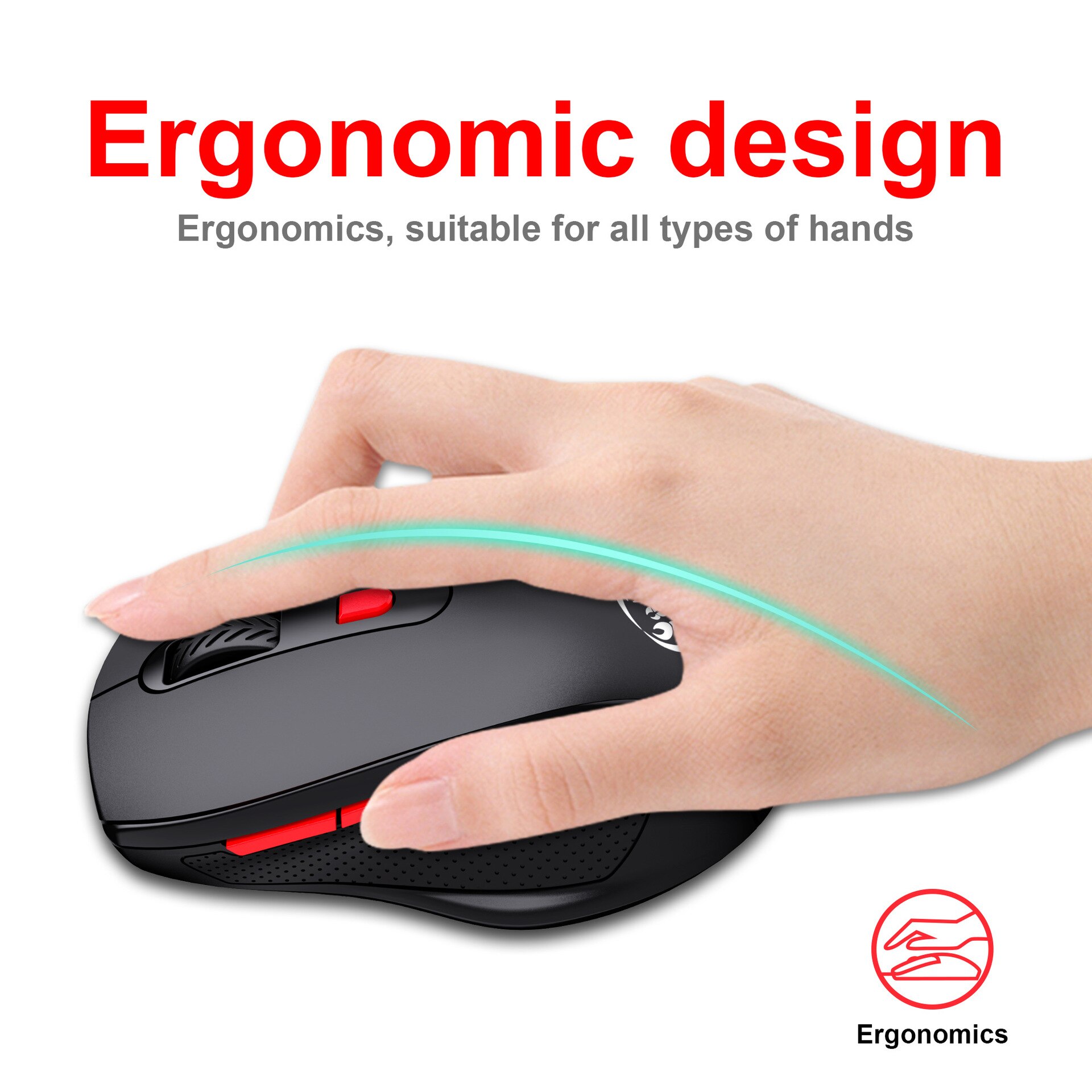 Bluetooth Wireless Mouse 1600DPI Adjustable 6 keys Optical Computer Mouse 2.4GHz Ergonomic Mice For Laptop PC Sound Silent Mouse