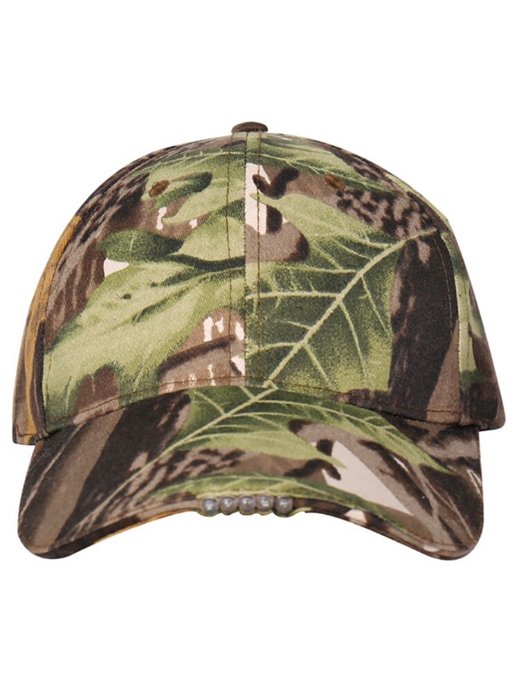 Casquette réglable pour escalade, chapeau à piles, avec lampe de poche, pour pêche, Jogging, Baseball, randonnée: Camo