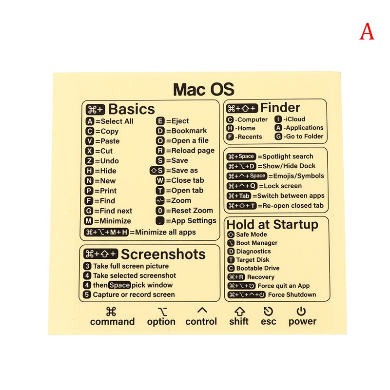 Windows PC Reference Keyboard Computer Shortcut Sticker Adhesive Removable Stickers For Quick Reference Keyboard Guide: A