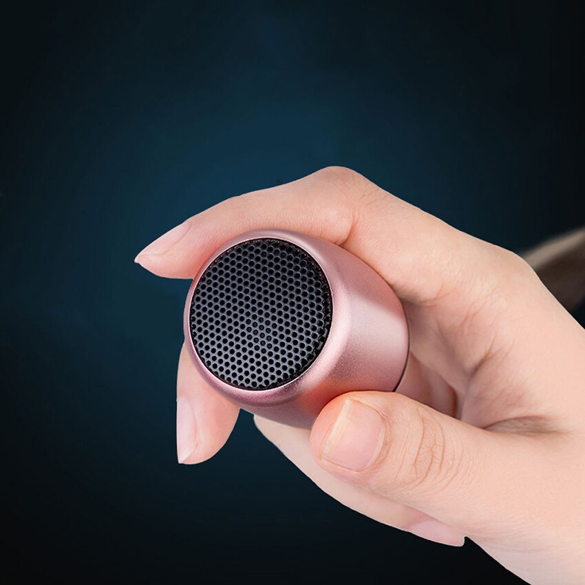 Super Mini Draadloze Bluetooth Speaker Zakformaat Draagbare Bass Aluminium Luidspreker Selfie Afstandsbediening Knop