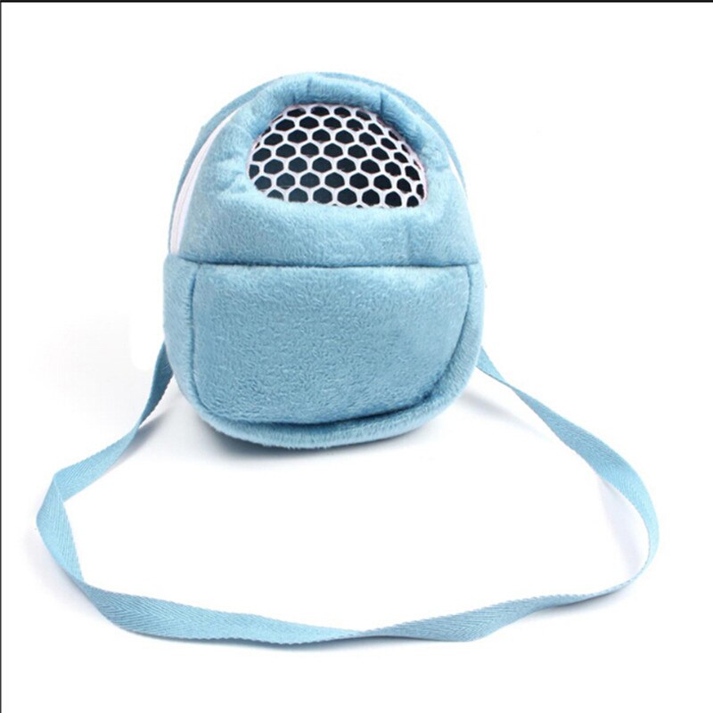 Hamster Pocket Hond Tas Hamster Rat Egel Chinchilla Fret Puppy Cat Pet Carrier Pelucia Slaap Opknoping Tas Voor Kleine honden: Blauw / M