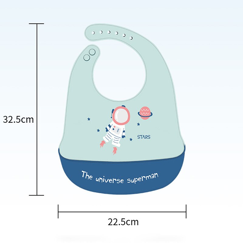Warmom-Baberos de silicona impermeables para bebé, bolsa de Saliva para niños, accesorios desechables para bebé, babero ajustable de dibujos animados, suave y cómodo