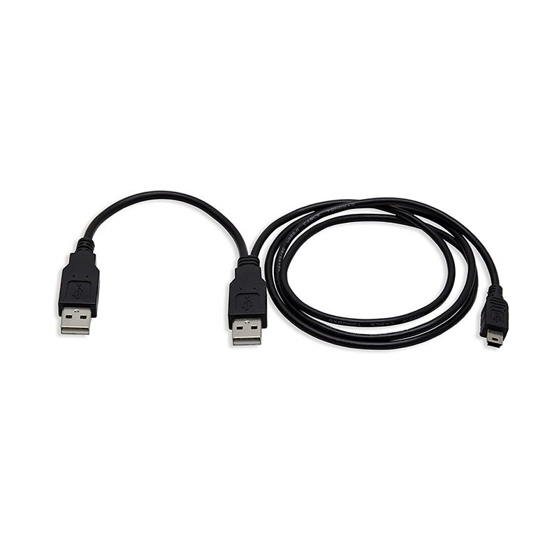 Dual USB 2.0 Type A to USB Mini 5-Pin Type B x1 Y Data & Power Cable UY8