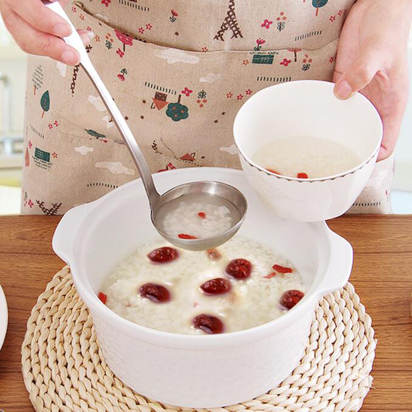 Edelstahl Verdickung Sieb Filter Öl Löffel Griff Suppe Heißen Topf Löffel Küche Gemüse Sieb Kochen Werkzeug
