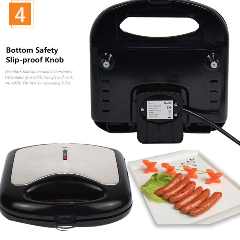 Electric Hotdog Baker Waffle Iron - Waffles on Stem, Waffle Sticks Dog Maker