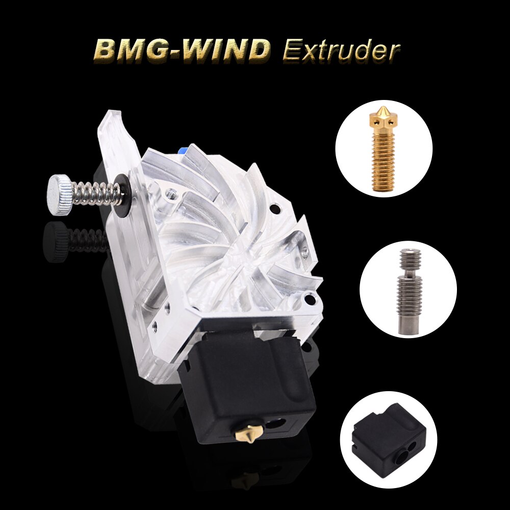 Ender 3 Short Distance Printing 3D printer parts NF-WIND V6 Bowden Ddouble Gear Drive Extruder With Nozzle Throat: Extruder and Volcano