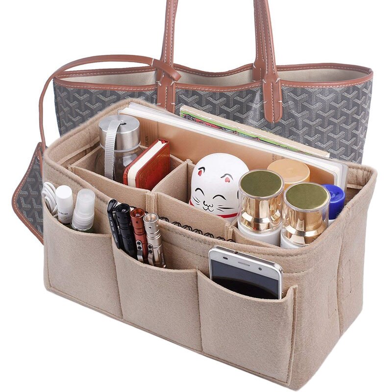 Frauen Filz Tuch Innere Tasche Passt in EinfüGen Handtasche Multi-taschen Kosmetik Taschen Lagerung Und Persönliche Gegenstände Organizer