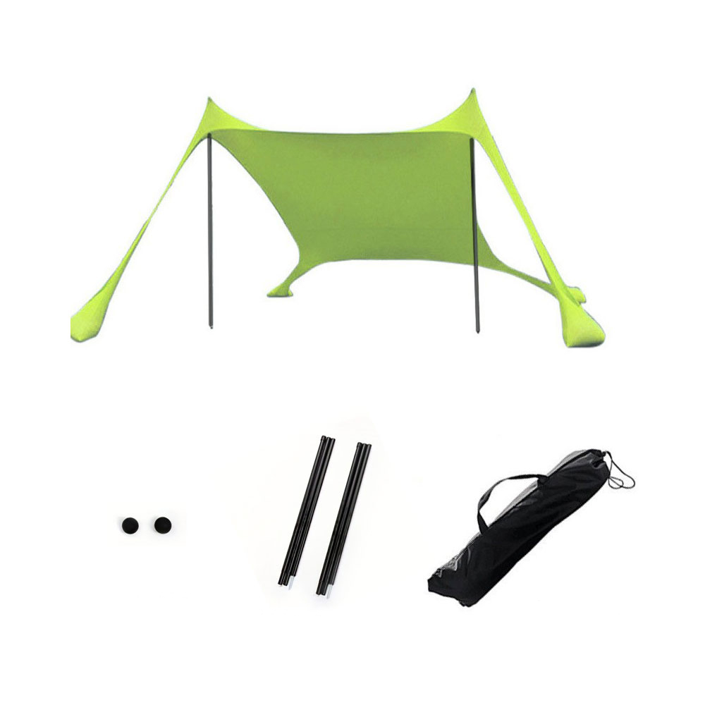 Outdoor Strand Zelt Sonnenschutz Camping Shades Zelte Winddicht Einteilige Strand Baldachin Zelte UPF50 + Tragbare Familie Zelt: YELLOW